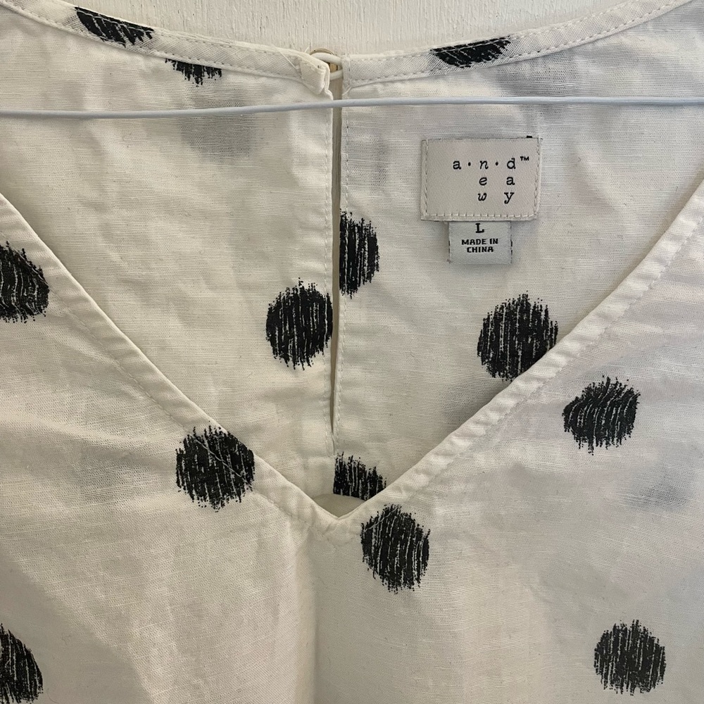Boxy black and white polka dot tank top - Picture 5 of 5